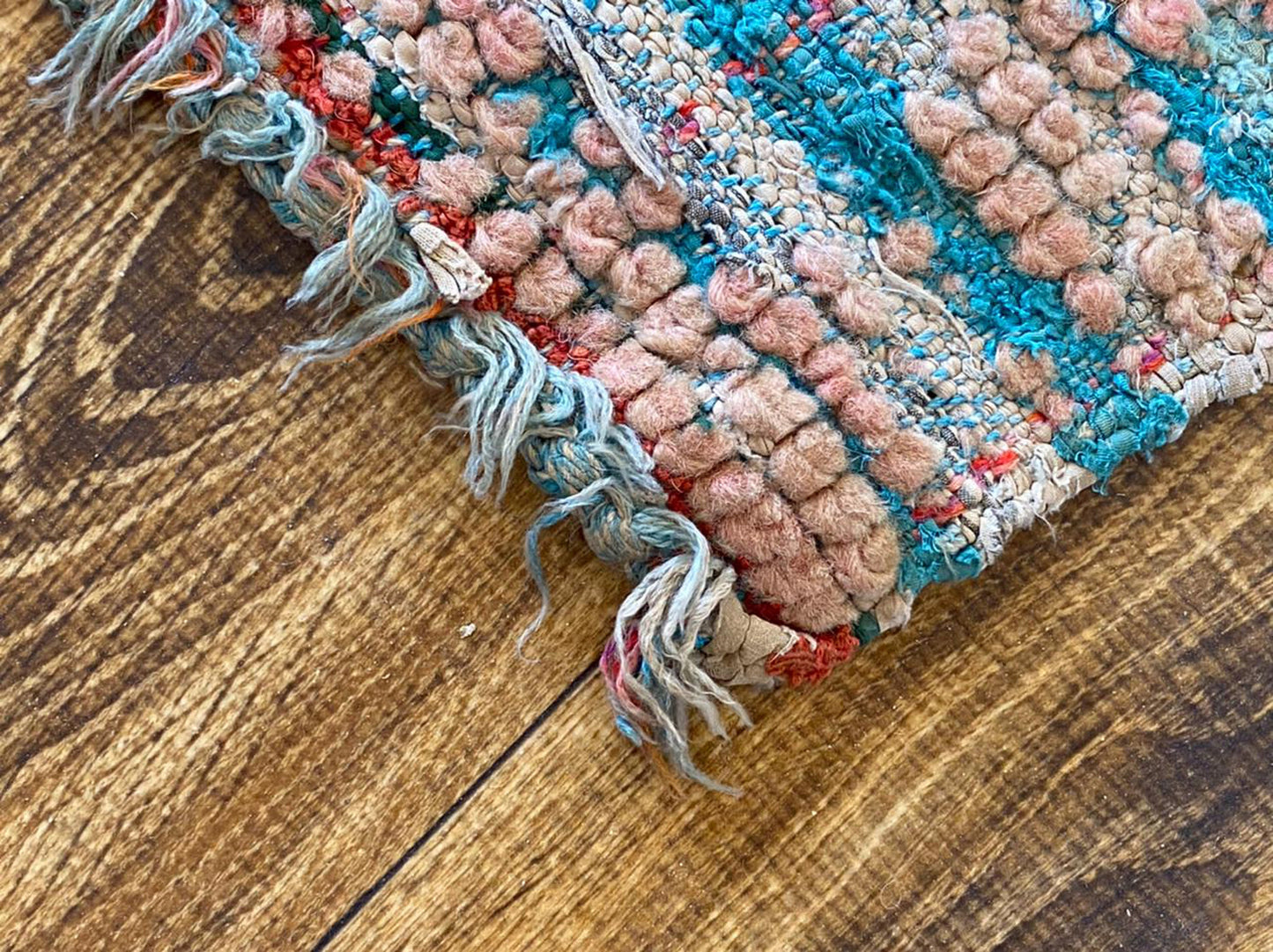 Vintage checkered Moroccan rug 5x7 ft.