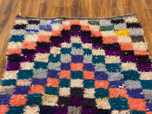 Moroccan Berber colorful rug 4x7 ft.
