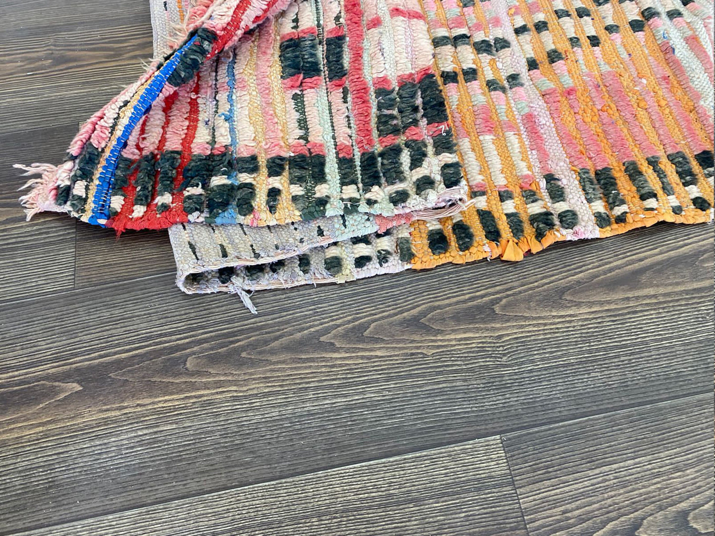 3x9 ft woven narrow Wool Vintage Rug, Moroccan Berber runner Rug