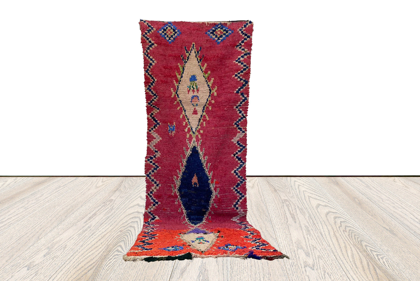 Moroccan runner Vintage Rugs, Berber Boucherouite Rugs