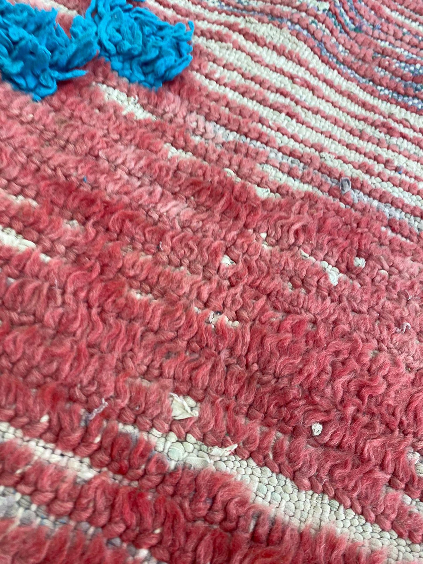 4x9 feet Vintage Moroccan Rug, Tribal Berber woven Rug.