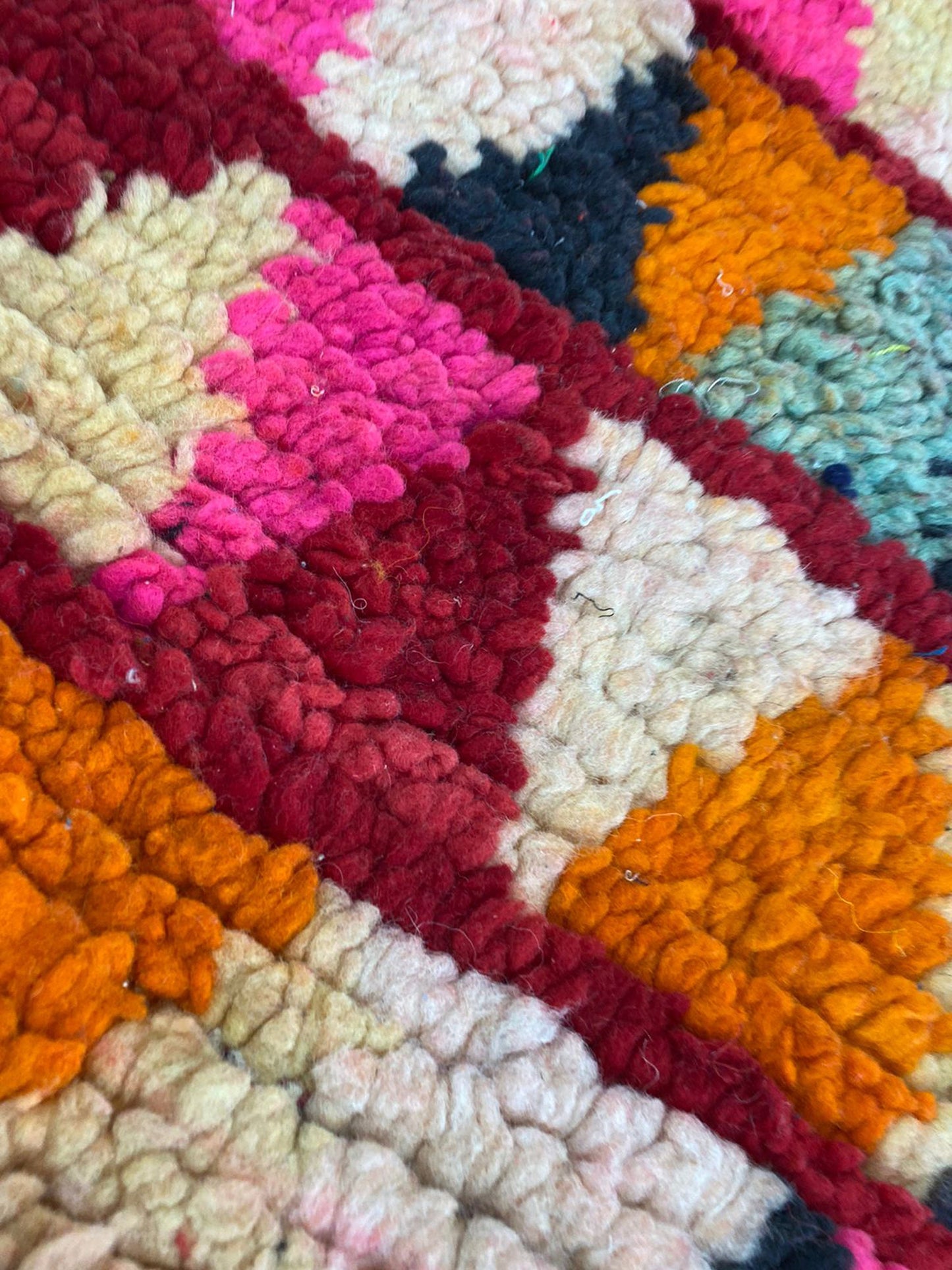 Berber woven colorful Wool Rug, 3x8 ft Vintage Moroccan RUNNER narrow Stair Rug.