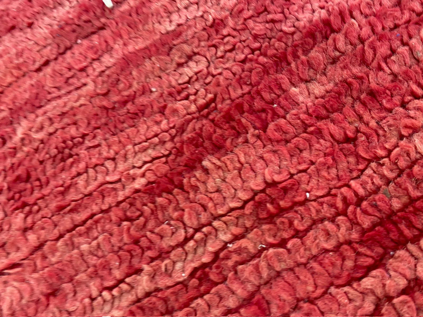 4x9 berber vintage solid rug, moroccan faded red woolen rug.