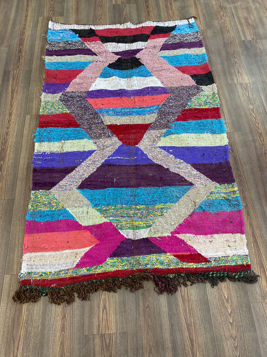 4 x 6 ft Kilim area Rug Berber, Vintage Rug Moroccan.