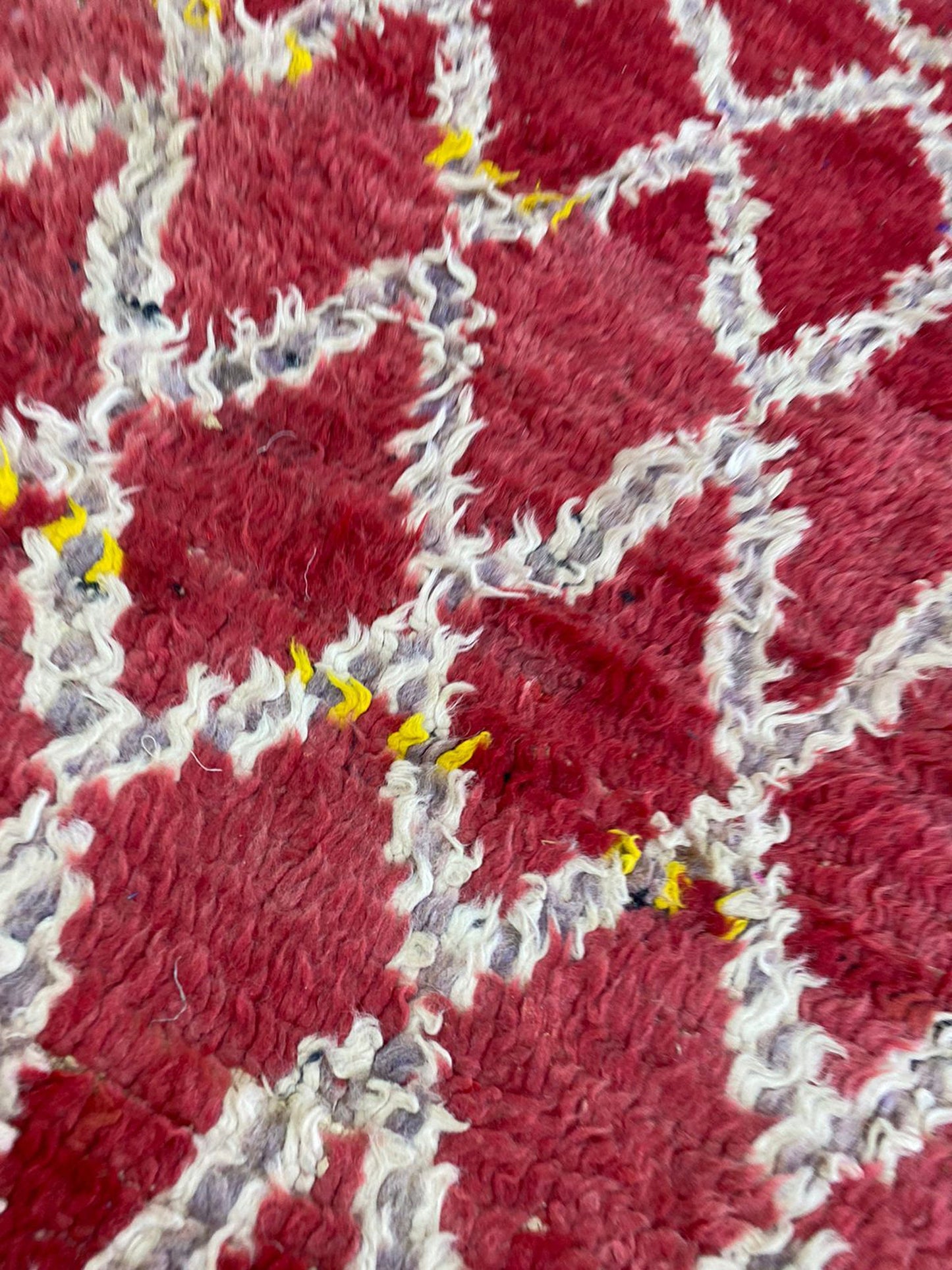 Tapis de couloir berbère vintage à losanges 2x10 pieds, tapis de couloir marocain étroit et long.