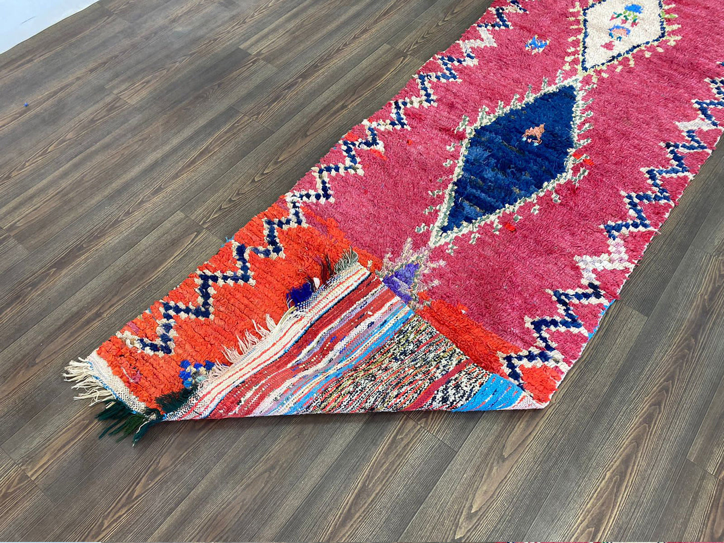 Moroccan runner Vintage Rugs, Berber Boucherouite Rugs