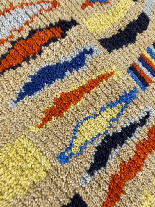 abstract Moroccan area rug 4x6.