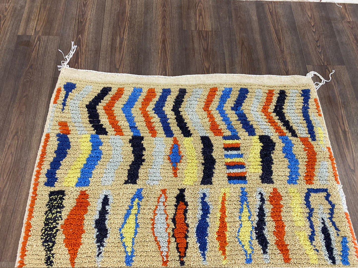 abstract Moroccan area rug 4x6.