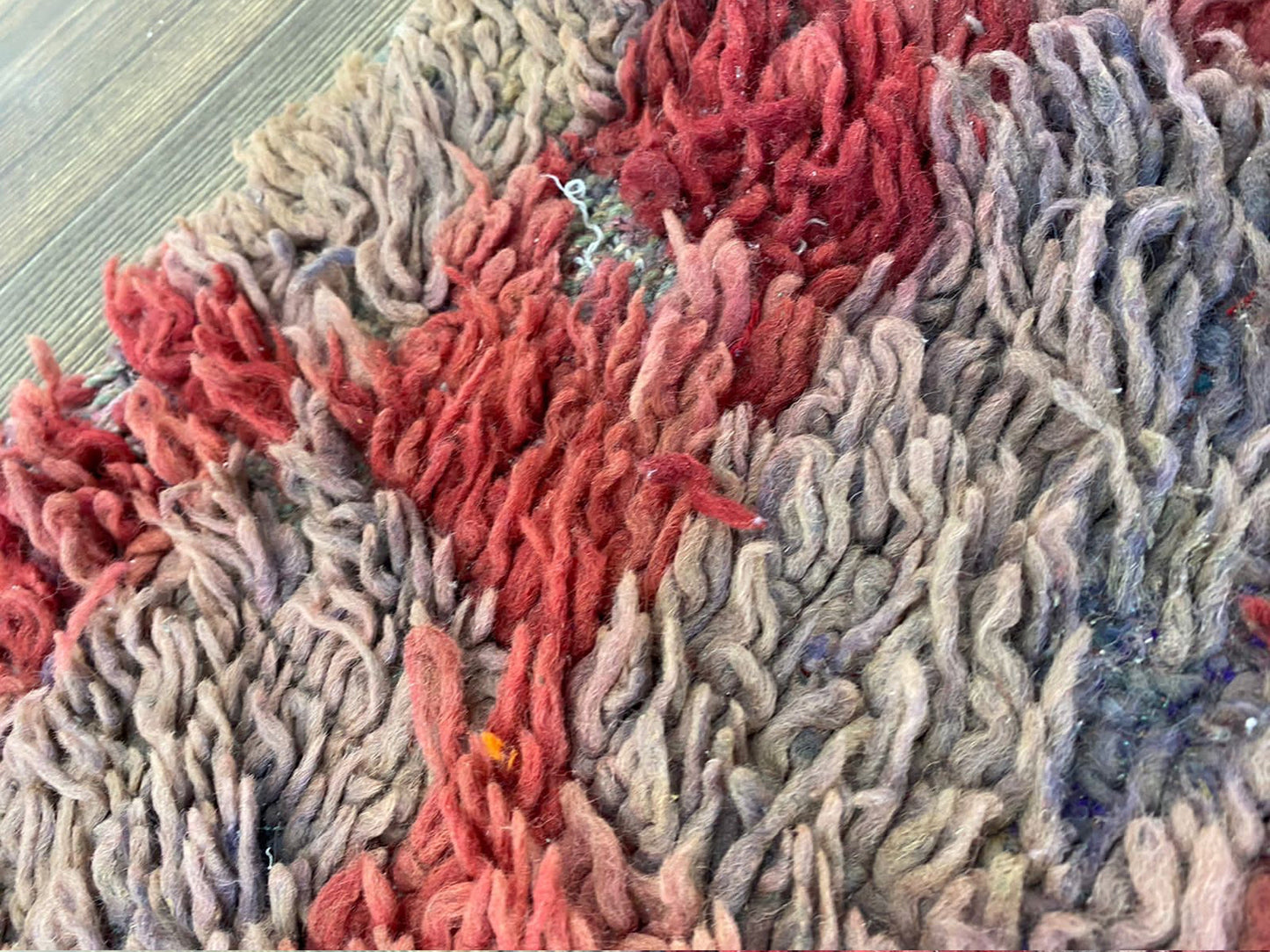 3 x 7 ft Moroccan faded checker runner Rug, woven Wool vintage Rug.