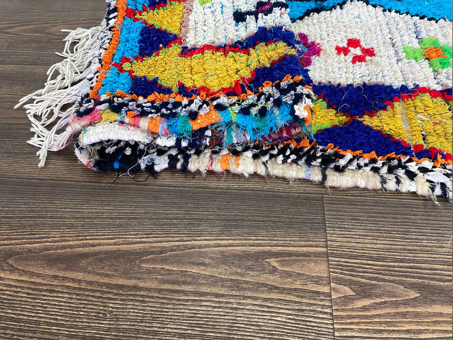 3 x 5 feet, Moroccan colorful Rug, Vintage Boucherouite runner Rug.