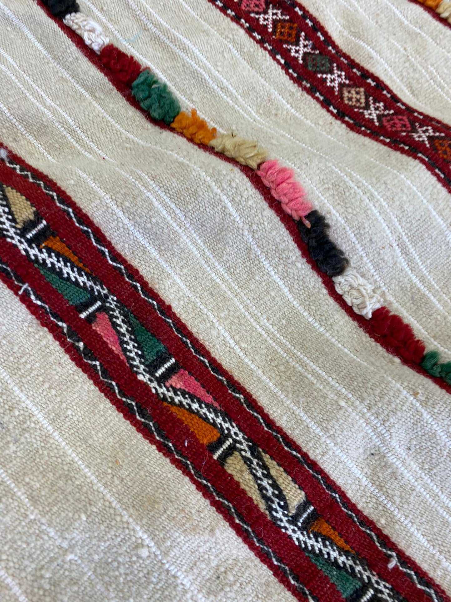 5 ft by 8 feet, Moroccan Vintage Kilim Striped area Rug, Berber unique Rugs.