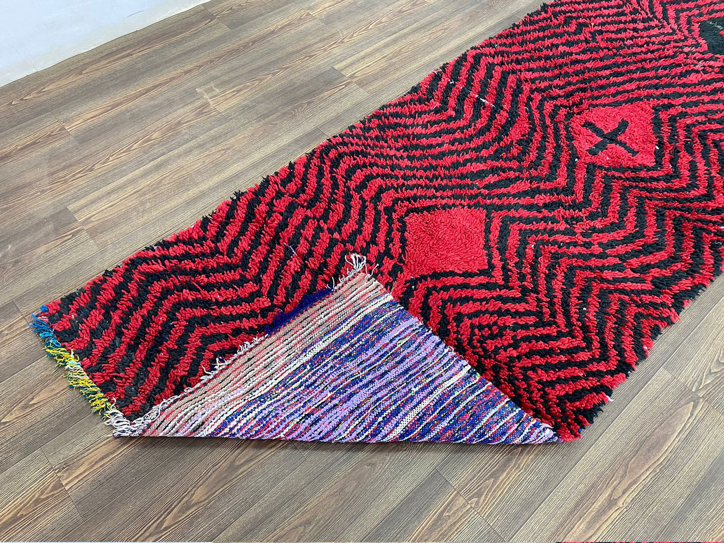 3x10 ft berber striped red and black runner rug, moroccan vintage runner rug.