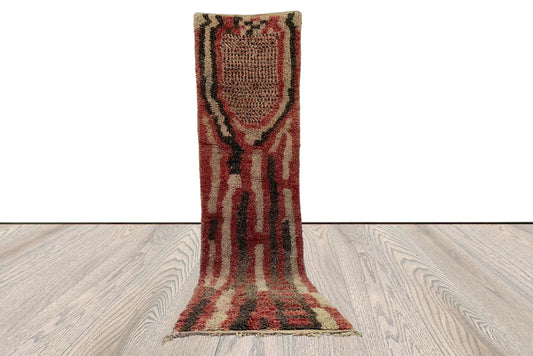 2 x 10 ft, Berber Vintage NARROW long runner Rug, colorful Berber Rug.