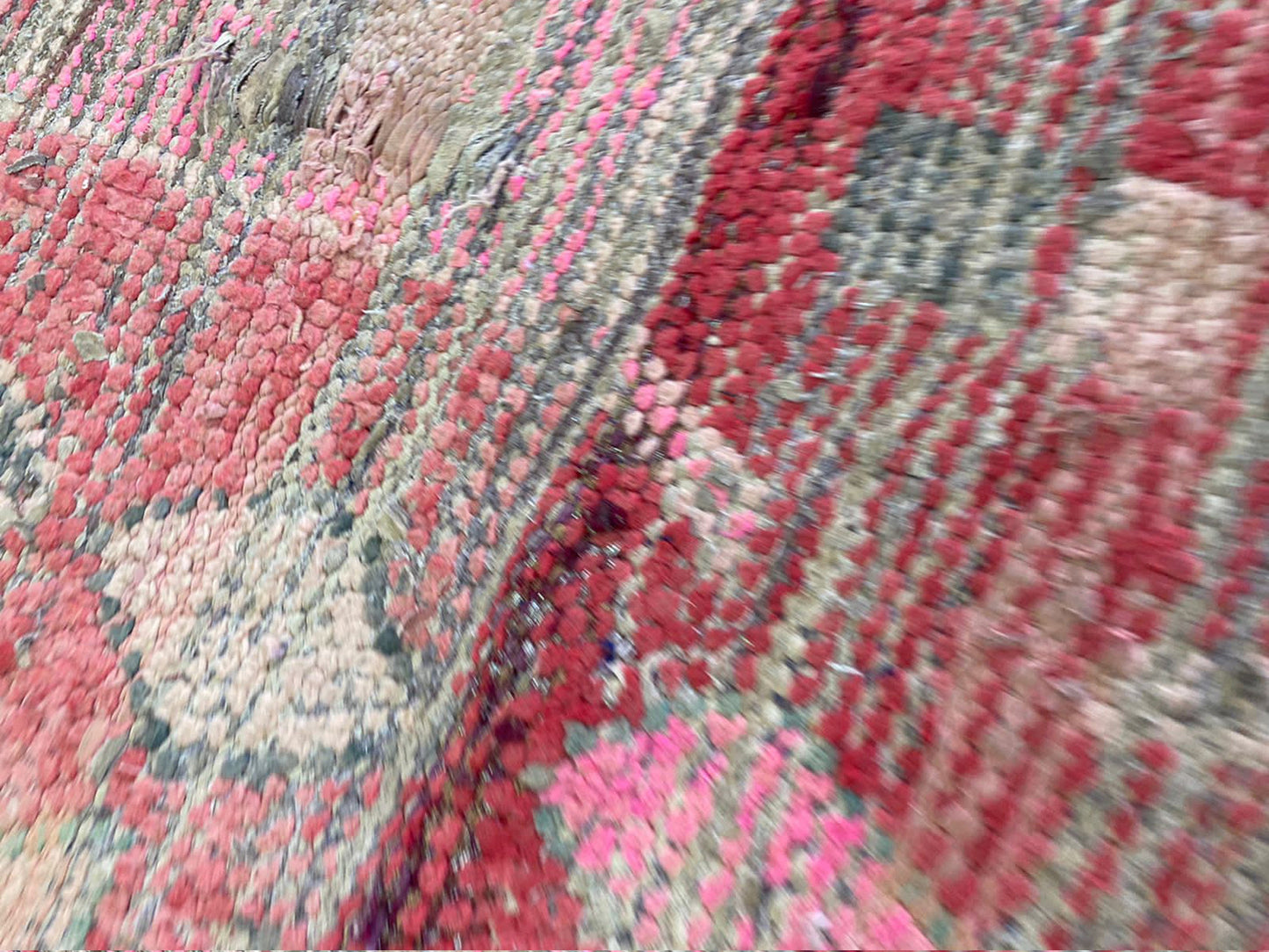 Vintage Moroccan Berber worn rug, faded color narrow runner rugs. 3x8 Feet wool woven and recycled material.