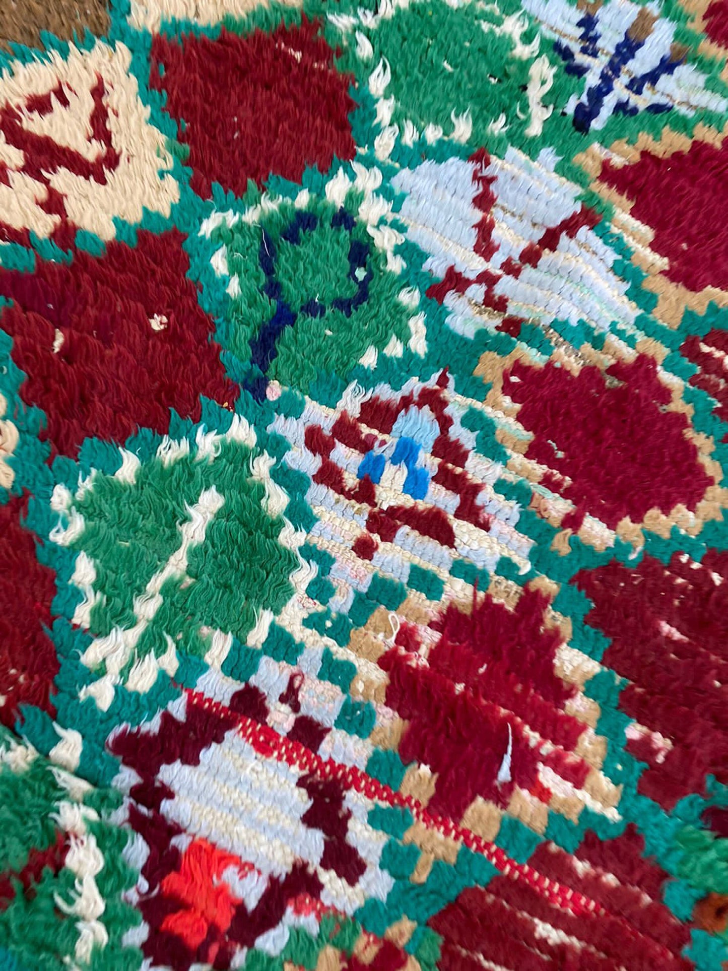 Moroccan Colorful Dimond runner Rugs, 3x6 ft Berber vintage Tribal Rug.