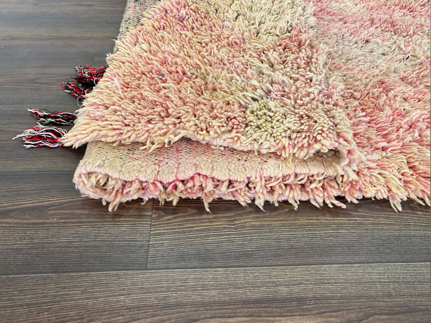 3x8 ft Moroccan vintage runner Rugs, Colorful Berber faded color woven Rugs.