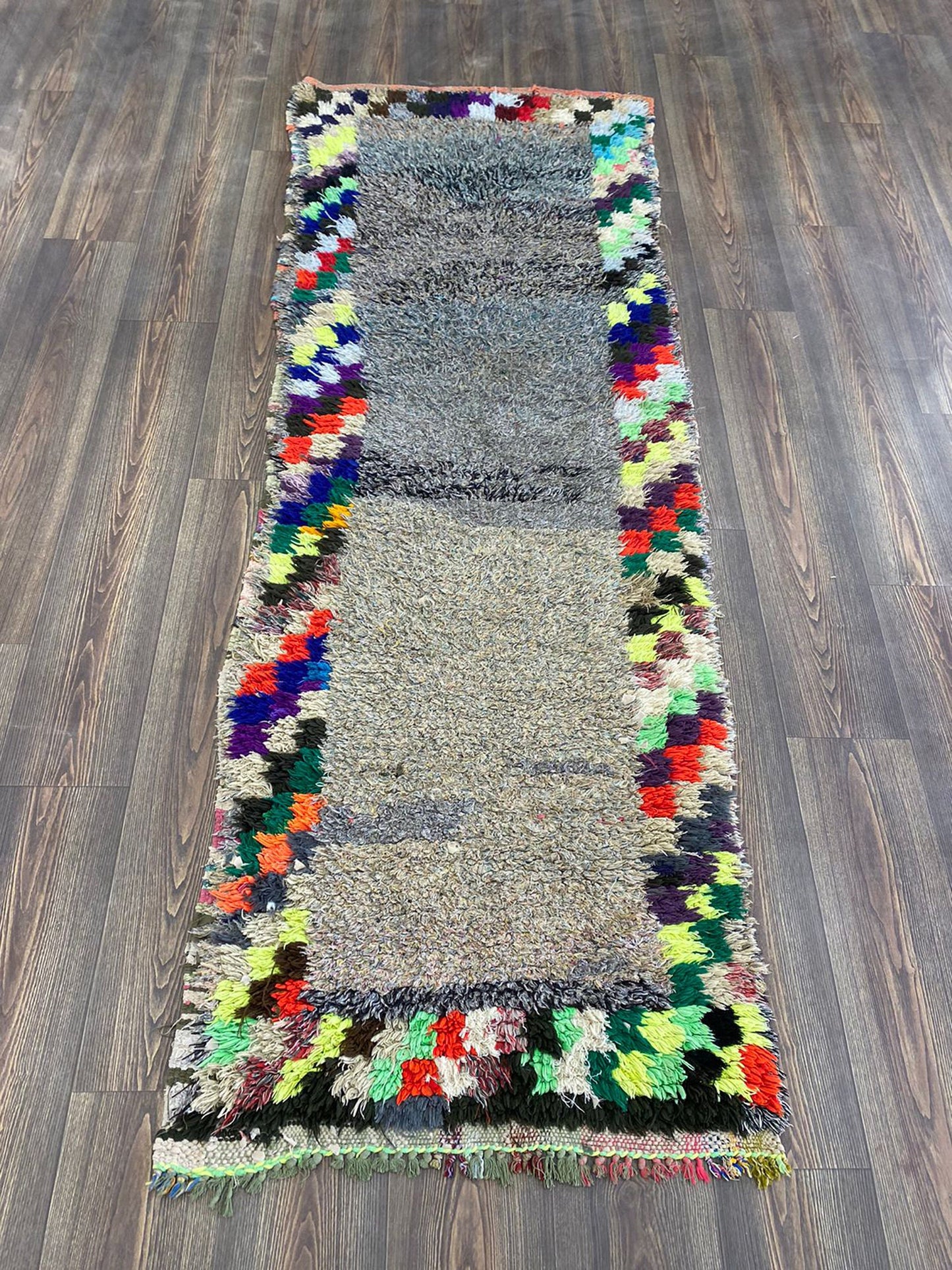 3x8 Moroccan vintage narrow runner Rugs, Berber old rare Rug