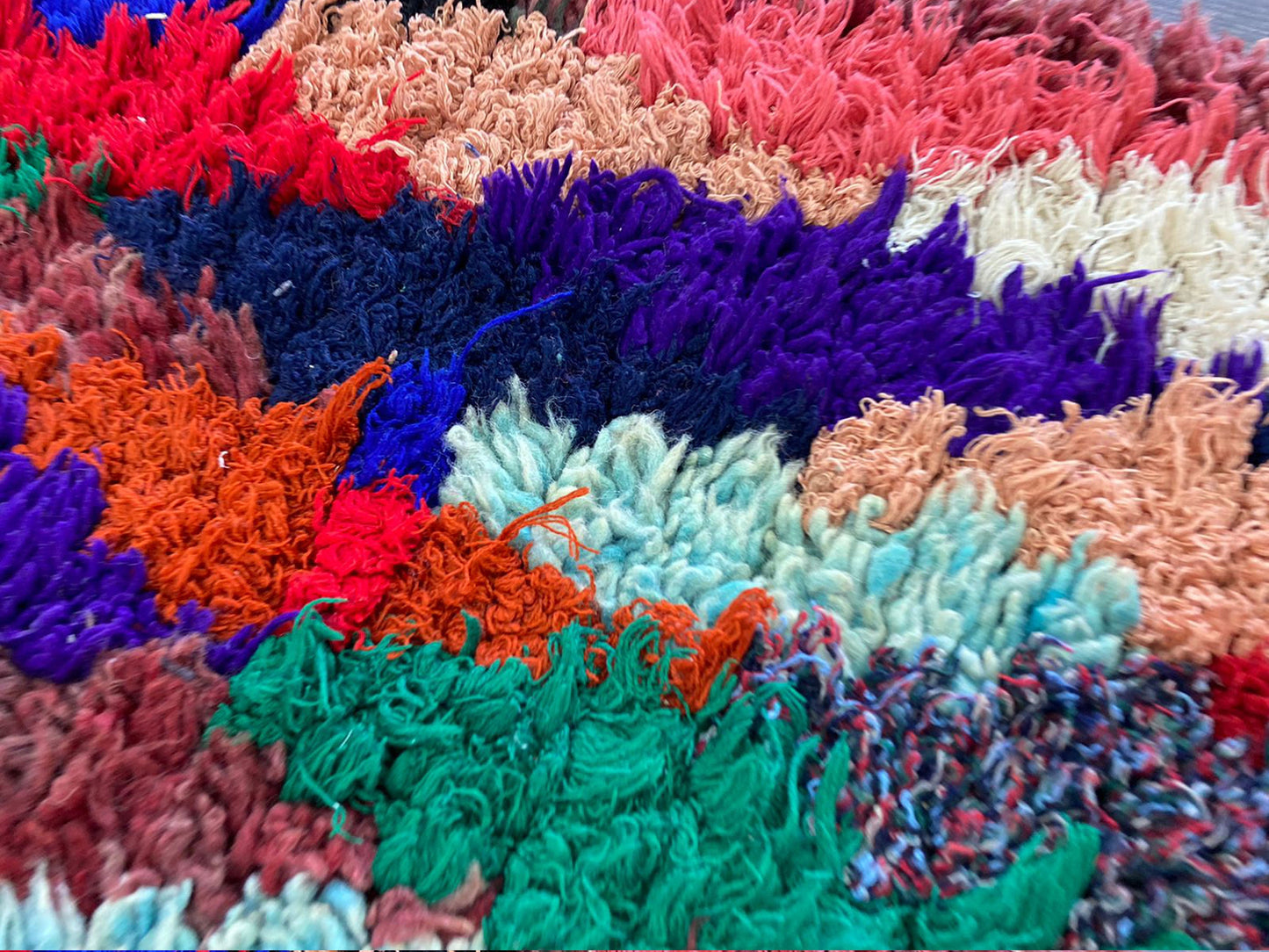 Hand woven Diamond Colorful long runner Berber Rug, 3x10 Moroccan vintage shag Rugs.