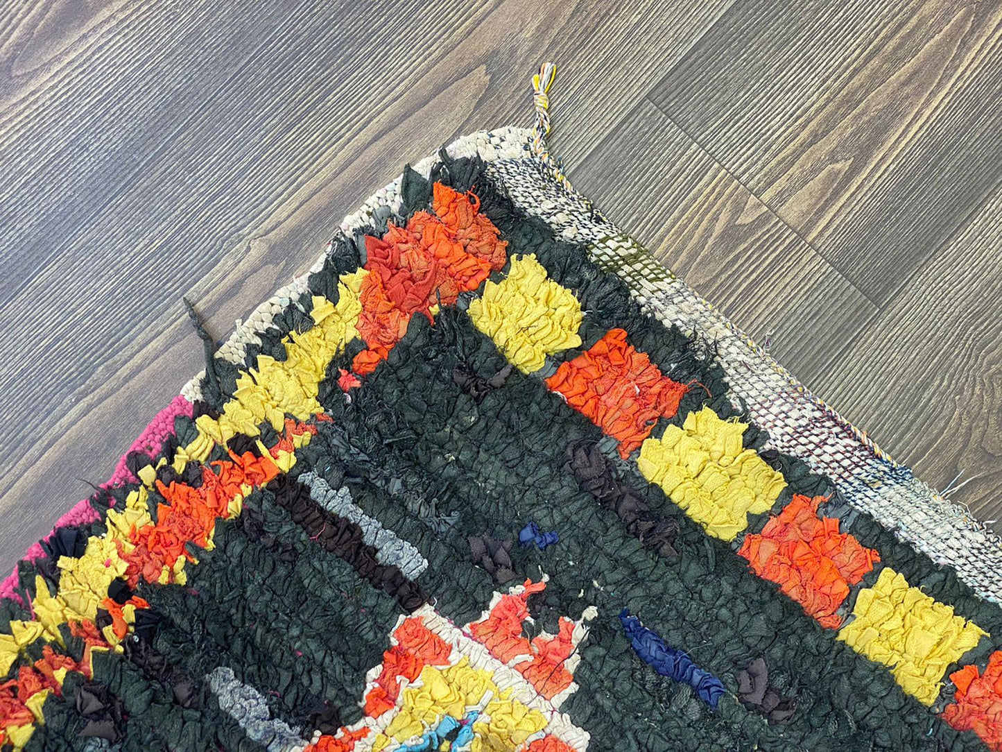 Moroccan Rug, 4x7 FT, colorful Berber Diamond Vintage Shag rugs