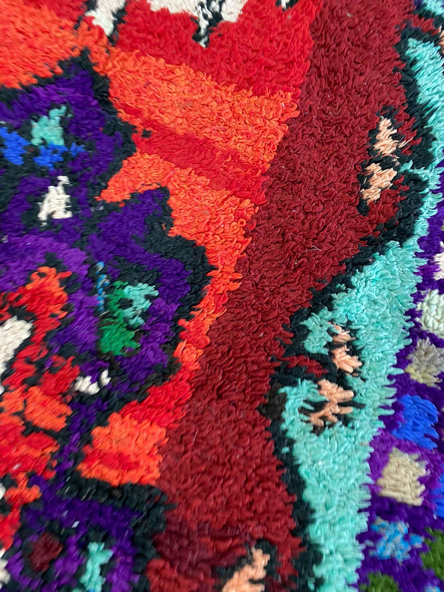 Moroccan vintage Small runner Rug, 3 By 5 Berber Colorful Old Rare Rugs.