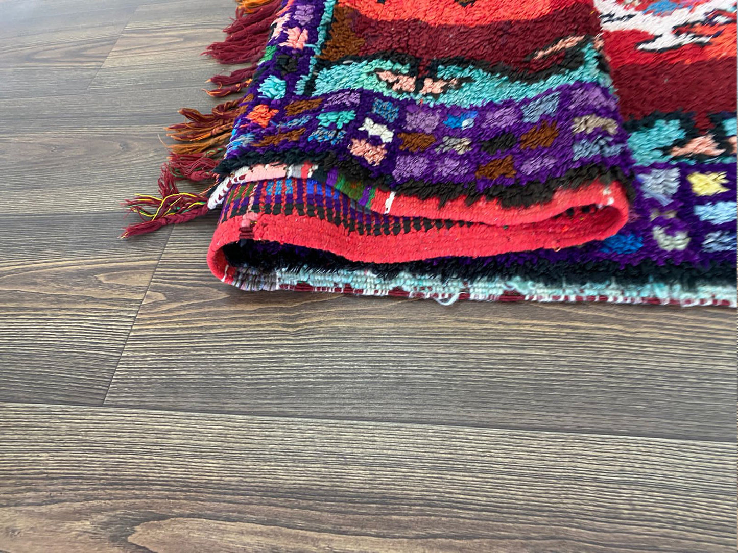 Moroccan vintage Small runner Rug, 3 By 5 Berber Colorful Old Rare Rugs.