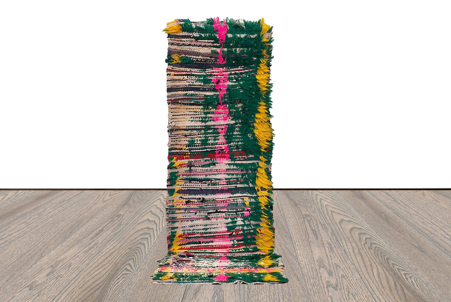 Moroccan Narrow SMALL runner Rugs, Vintage Worn colorful Rug 2 BY 6.
