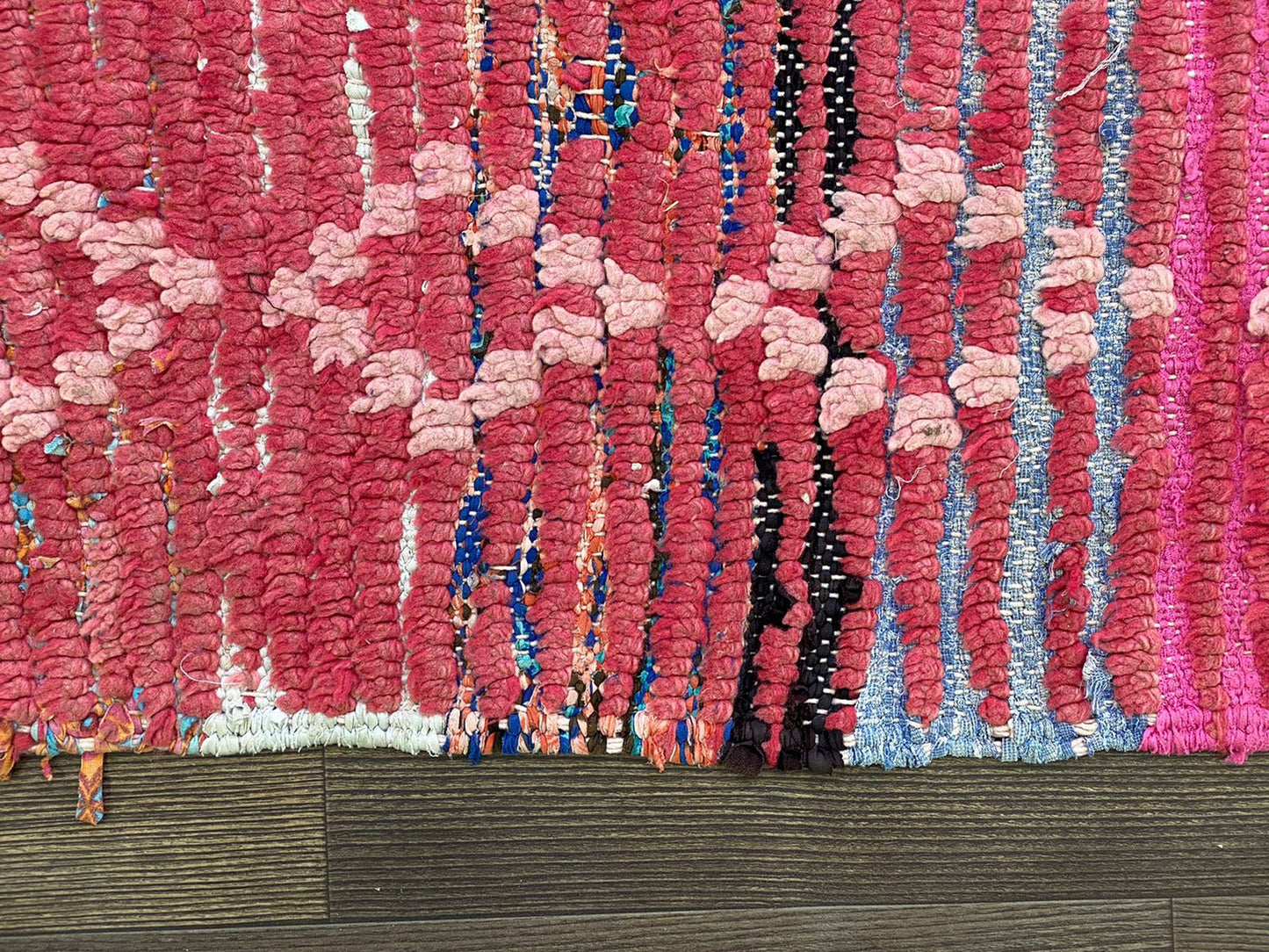 2x6 Moroccan vintage Diamond faded red narrow runner Rugs, Berber woolen Hand woven Rug.