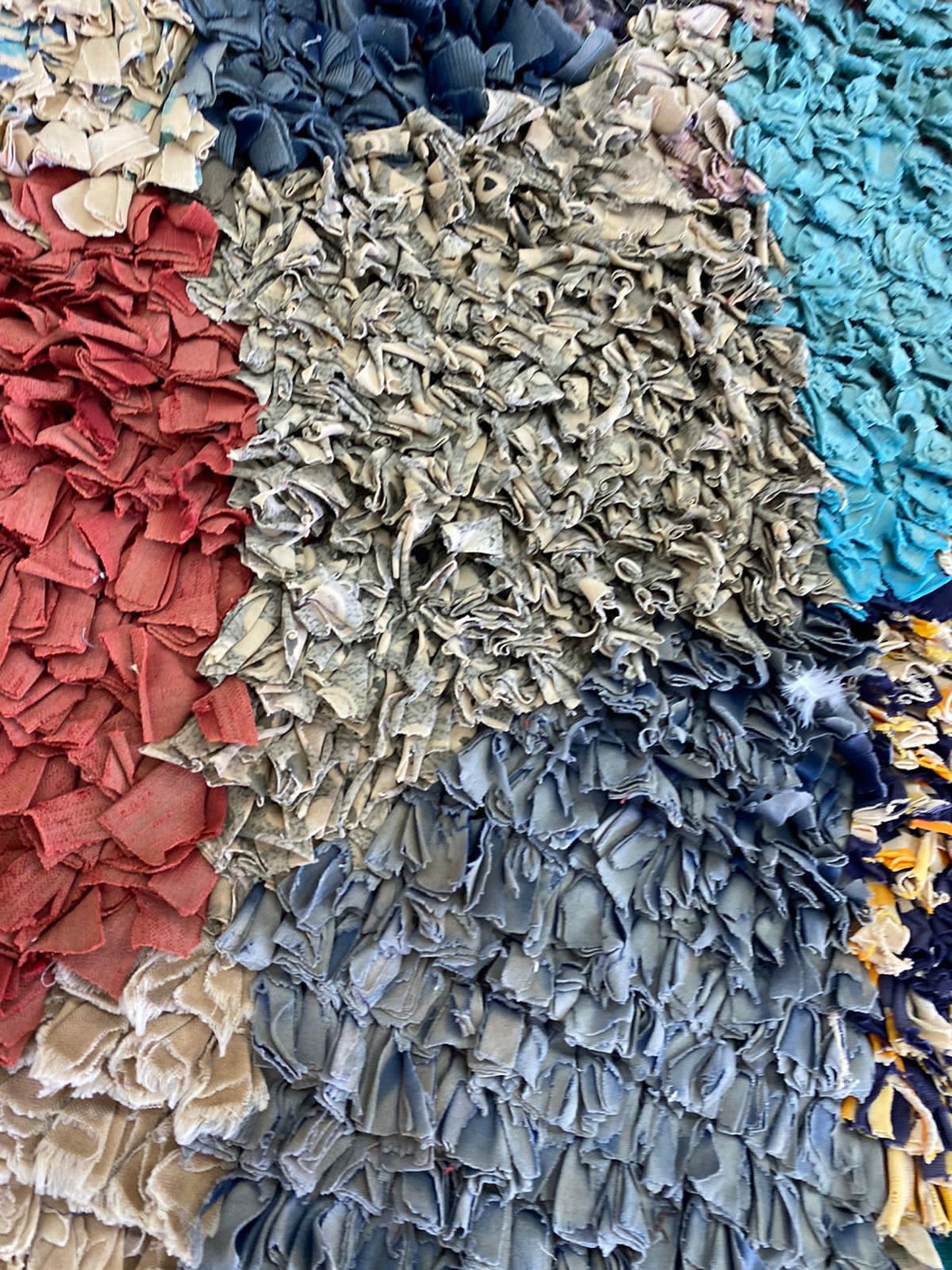 4x6 Berber Boucherouite vintage small shag Rug. Moroccan Colorful Dimond area Rugs.