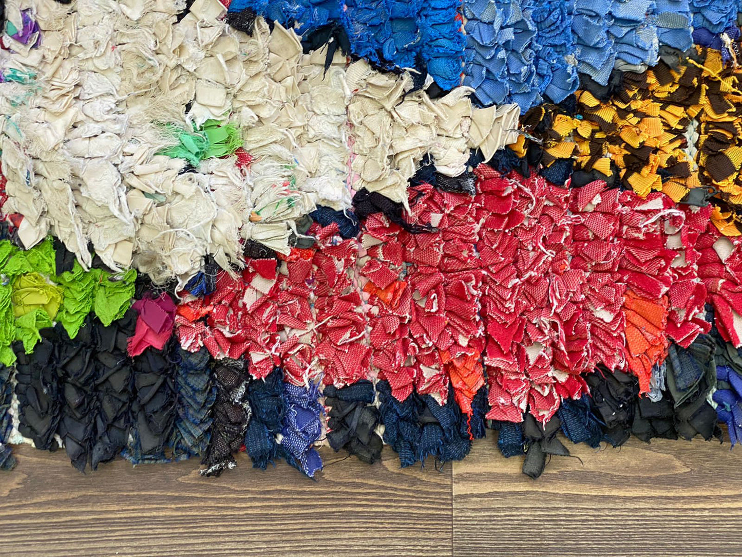 5x6 Area Colorful Diamond Boucherouite rugs, vintage Moroccan handwoven rugs, Berber unique colored Rug.