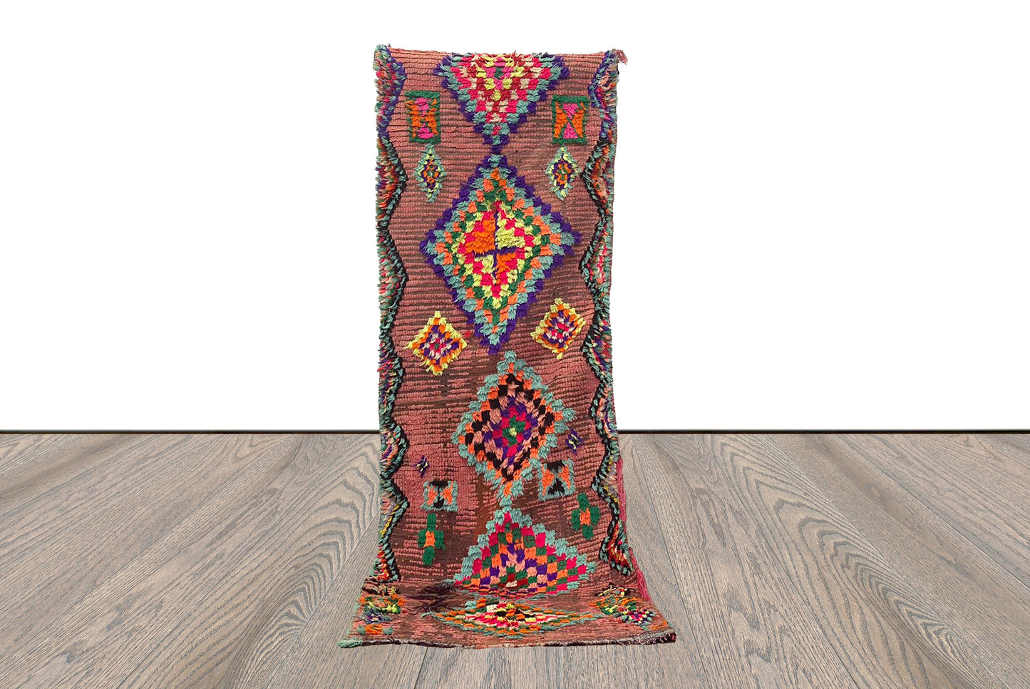 3x9 Moroccan vintage runner Rugs, Berber narrow colorful Rug.