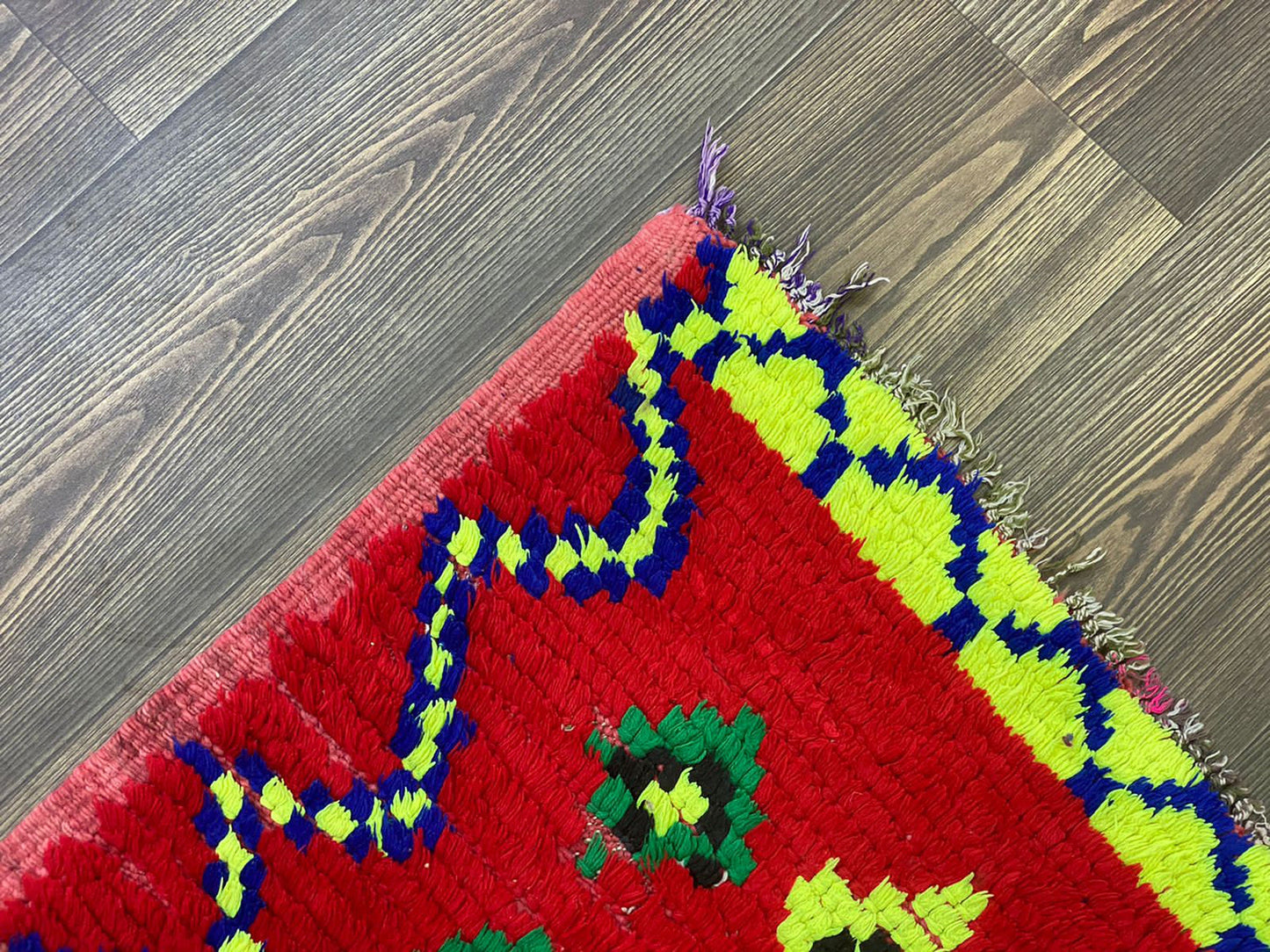 narrow small runner Rug, Moroccan Berber red Rug 2x6.
