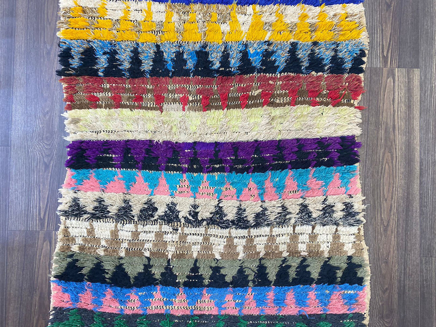 3x9 Morrocan colorful vintage runner Rug, Berber Bohemian woven Diamond Rugs.