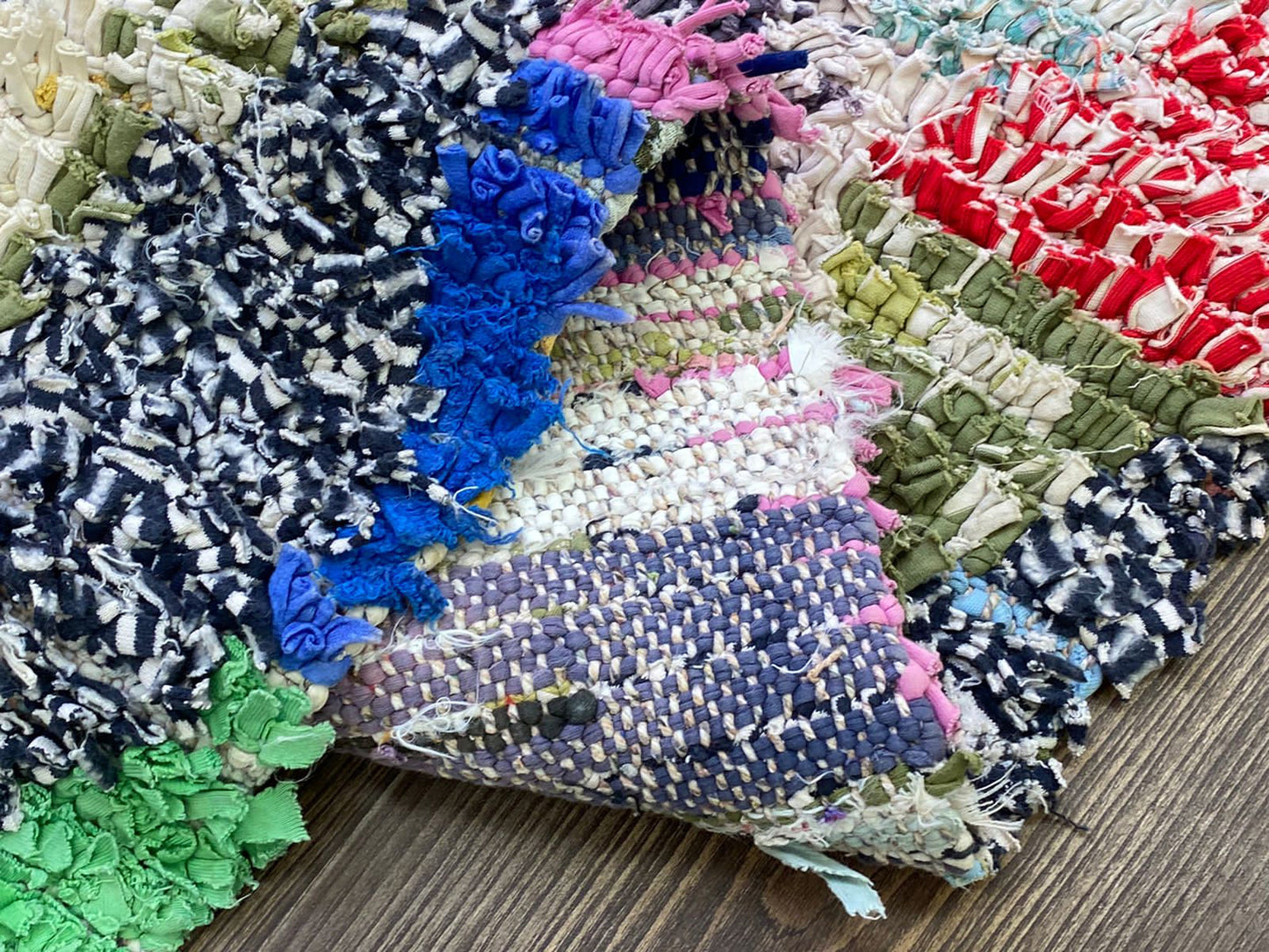 2x10 Hand Woven long Narrow Boucherouite runner Rugs, Moroccan Berber vintage Diamond Colored Rug.