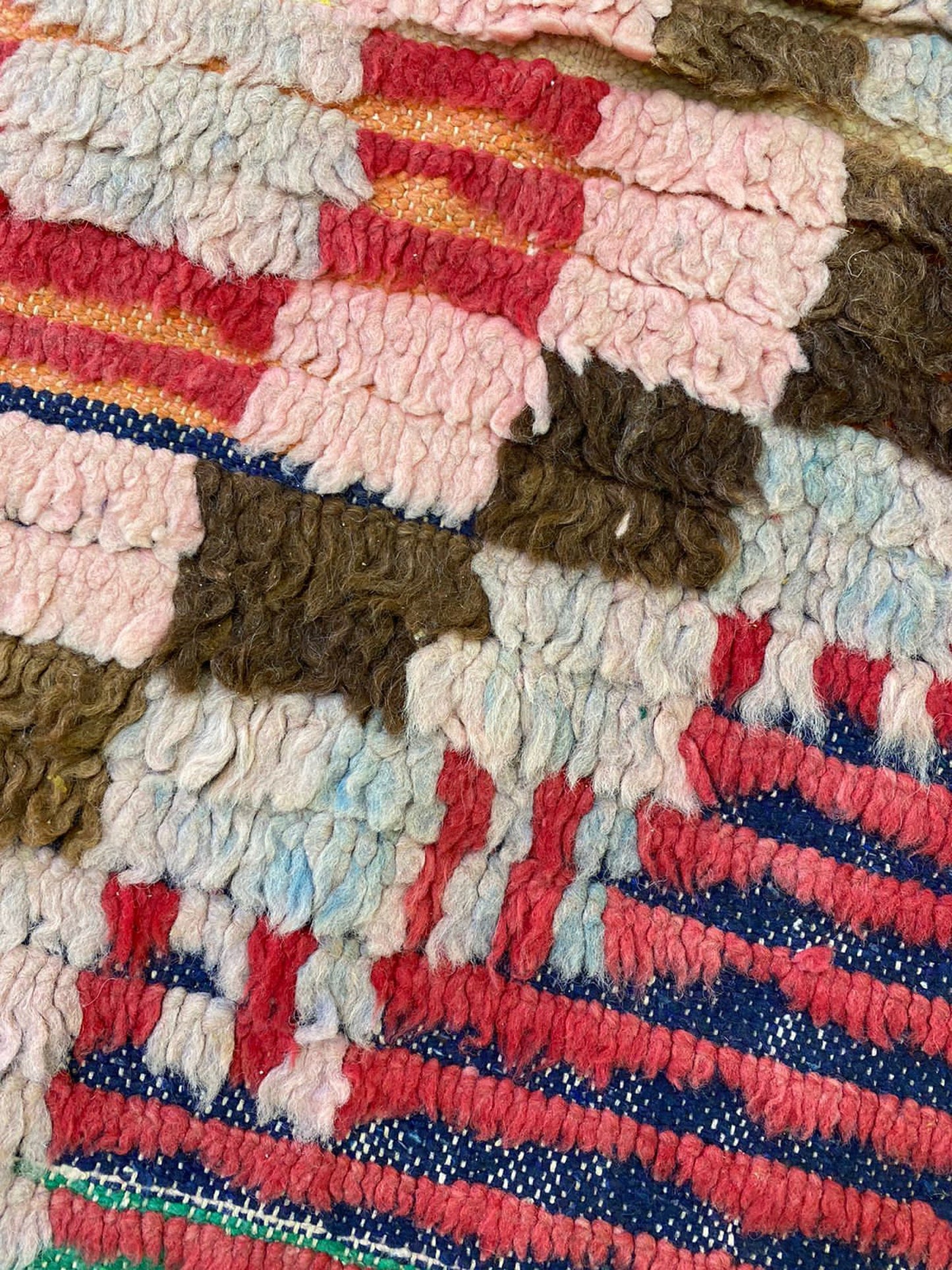Berber - hand woven vintage faded red area Rugs, 4x7 FT - Moroccan worn Rugs.