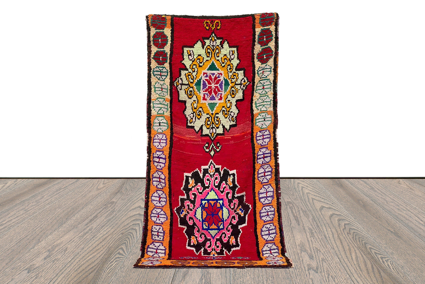 4x7 Moroccan woven red vintage area Rugs.