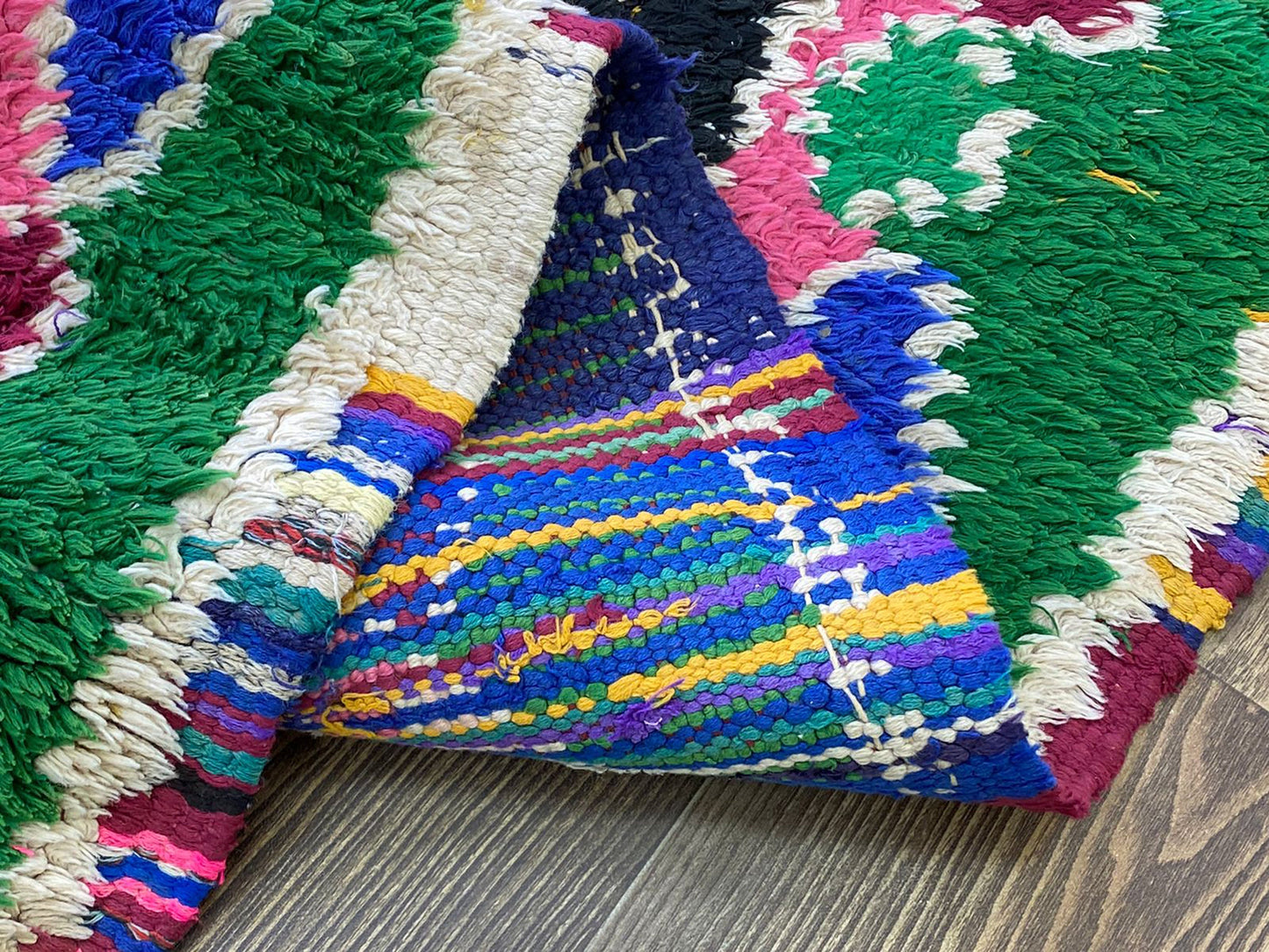 Black vintage Rug, 4x8 FT, Moroccan rug, Berber vintage shag Rug.