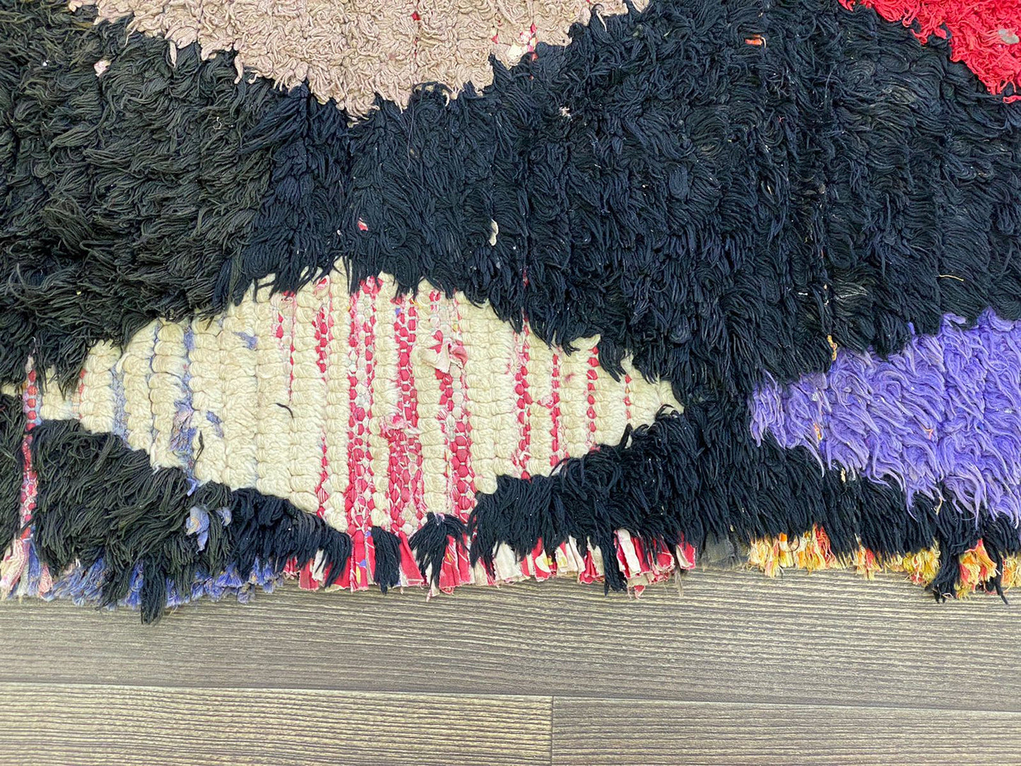 Tapis de couloir vintage bohème marocain 2x7, tapis de couloir berbères.