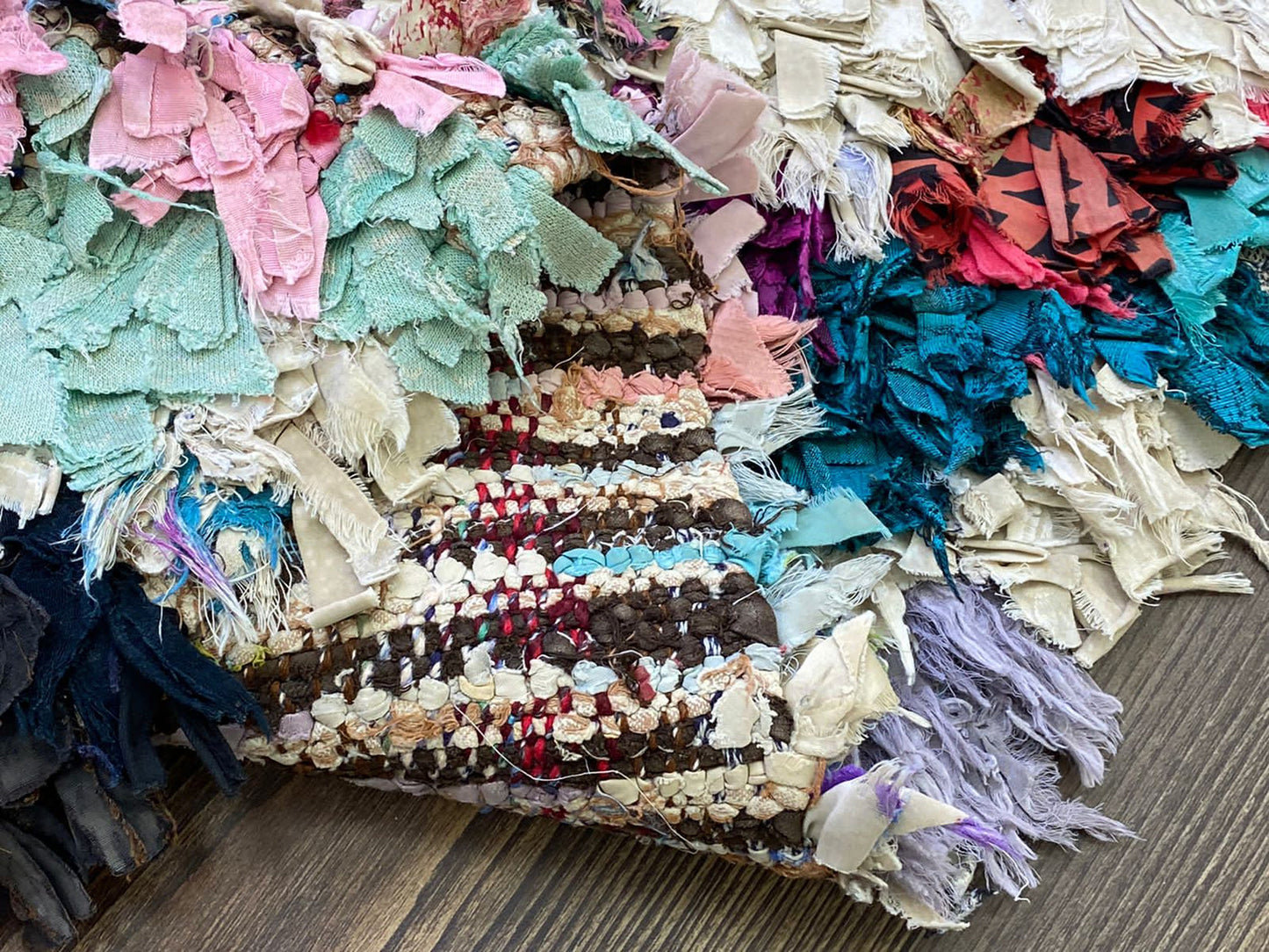 3x6 Morrocan Boucherouite vintage checkered small runner Rugs, Berber colorful small Rug.