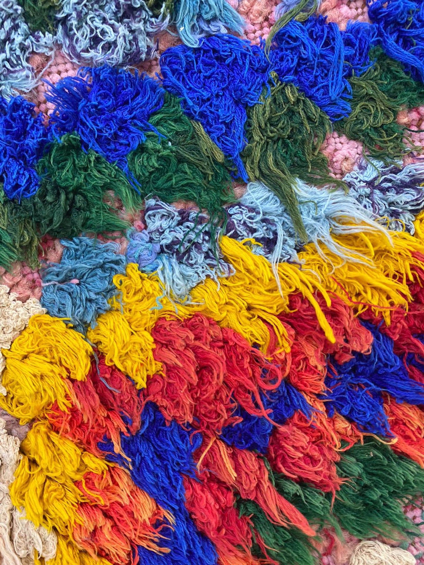 Tapis marocains tissés à la main vintage à chevrons. Grands tapis berbères 4x8.