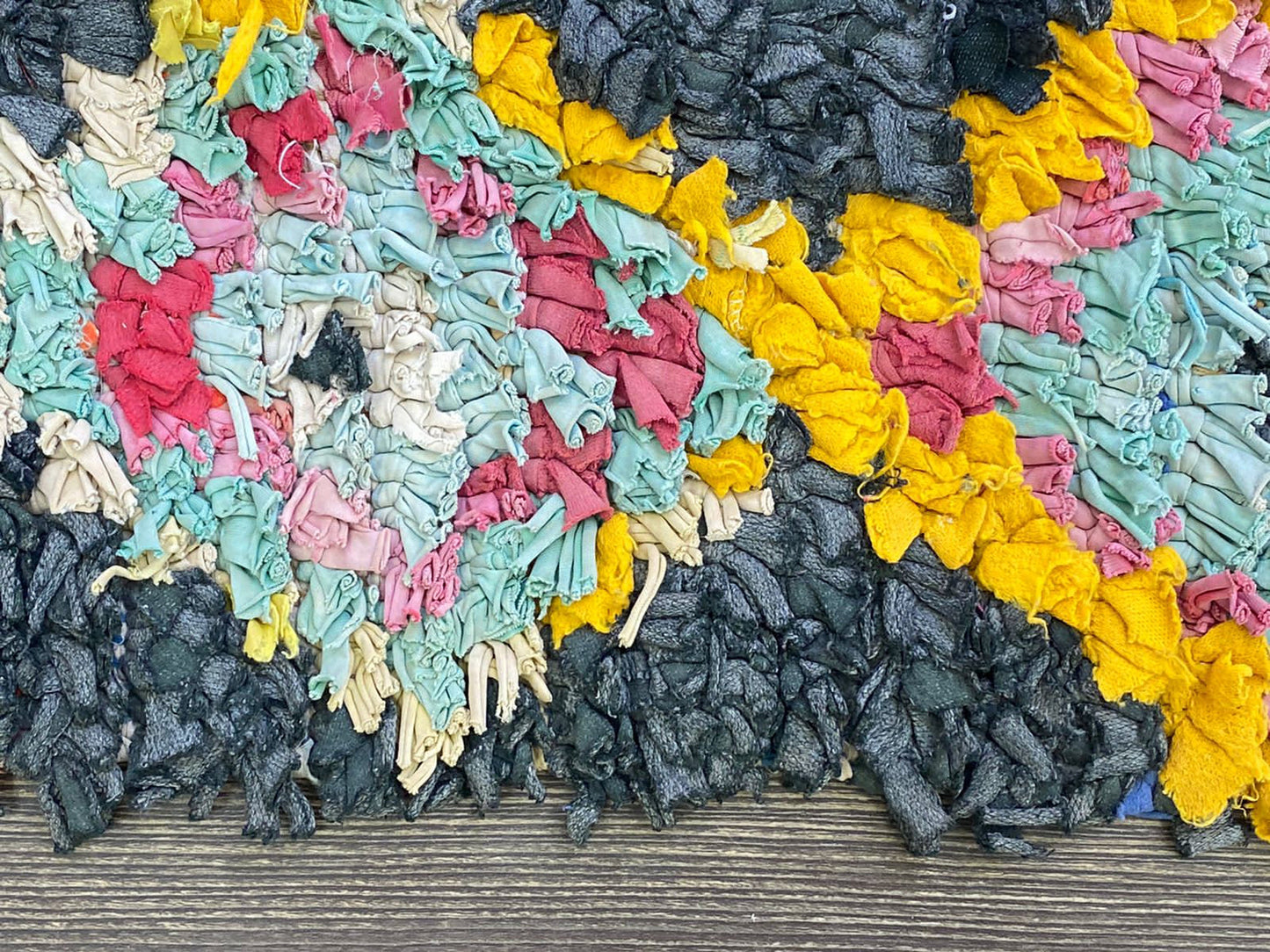 Long narrow runner Boucherouite Dimond colorful Rug, 3x10 Moroccan vintage narrow runners Rugs.