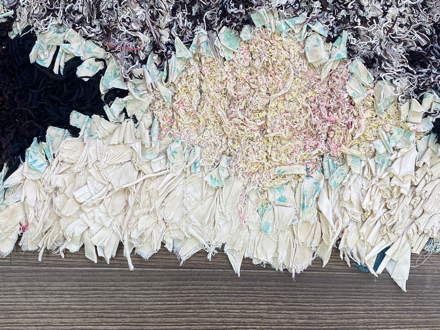 White runner Diamond Colorful Rugs. 2x9 Boucherouite vintage Rugs, Handwoven Berber Moroccan Rug.