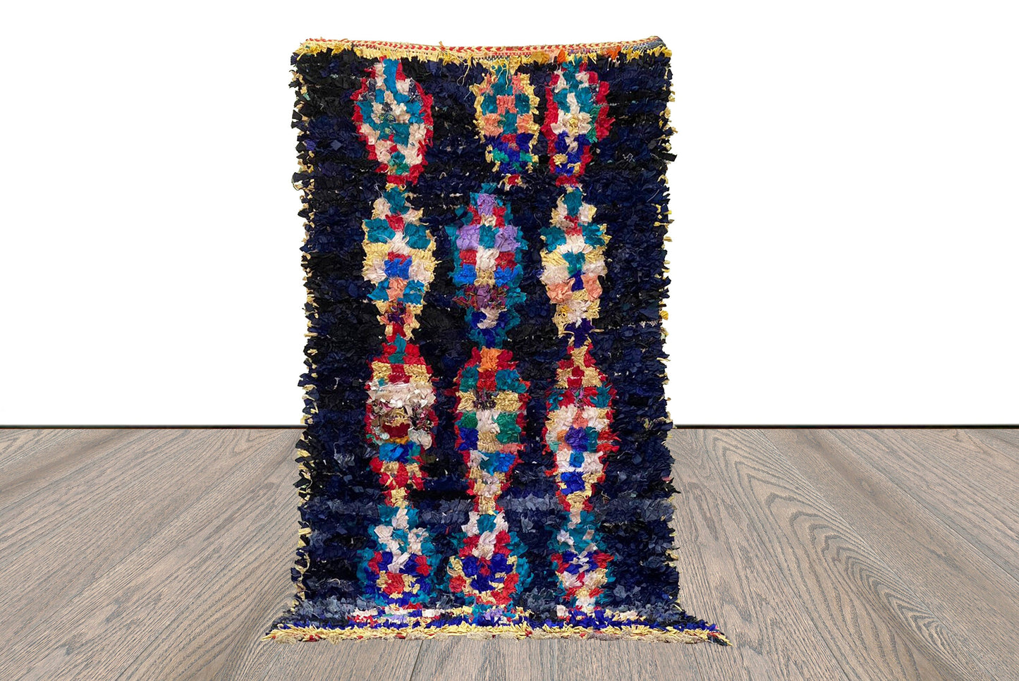 4x8 Large Boucherouite area Rugs, vintage Moroccan shag Rug.