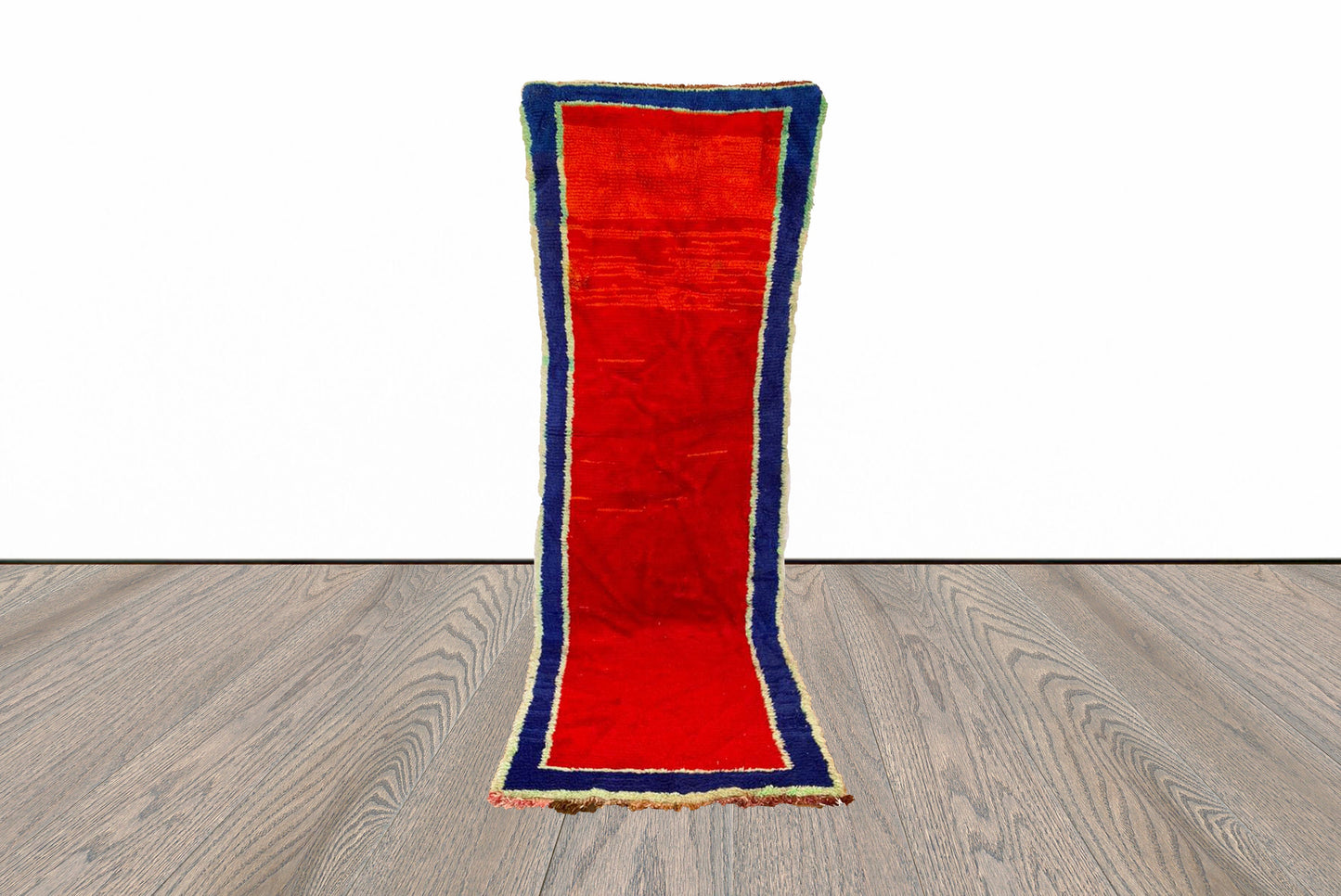 3x9 ft vintage Moroccan runner rug.