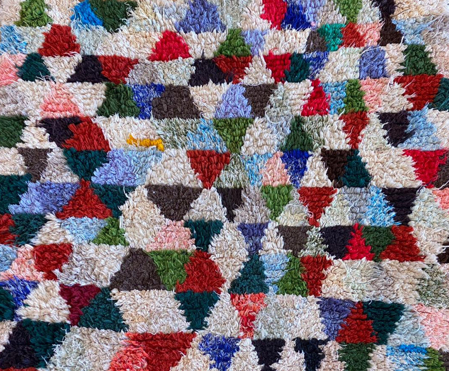 Small runner Handwoven rugs, Vintage Moroccan Diamond Flooring Rug 3x7.