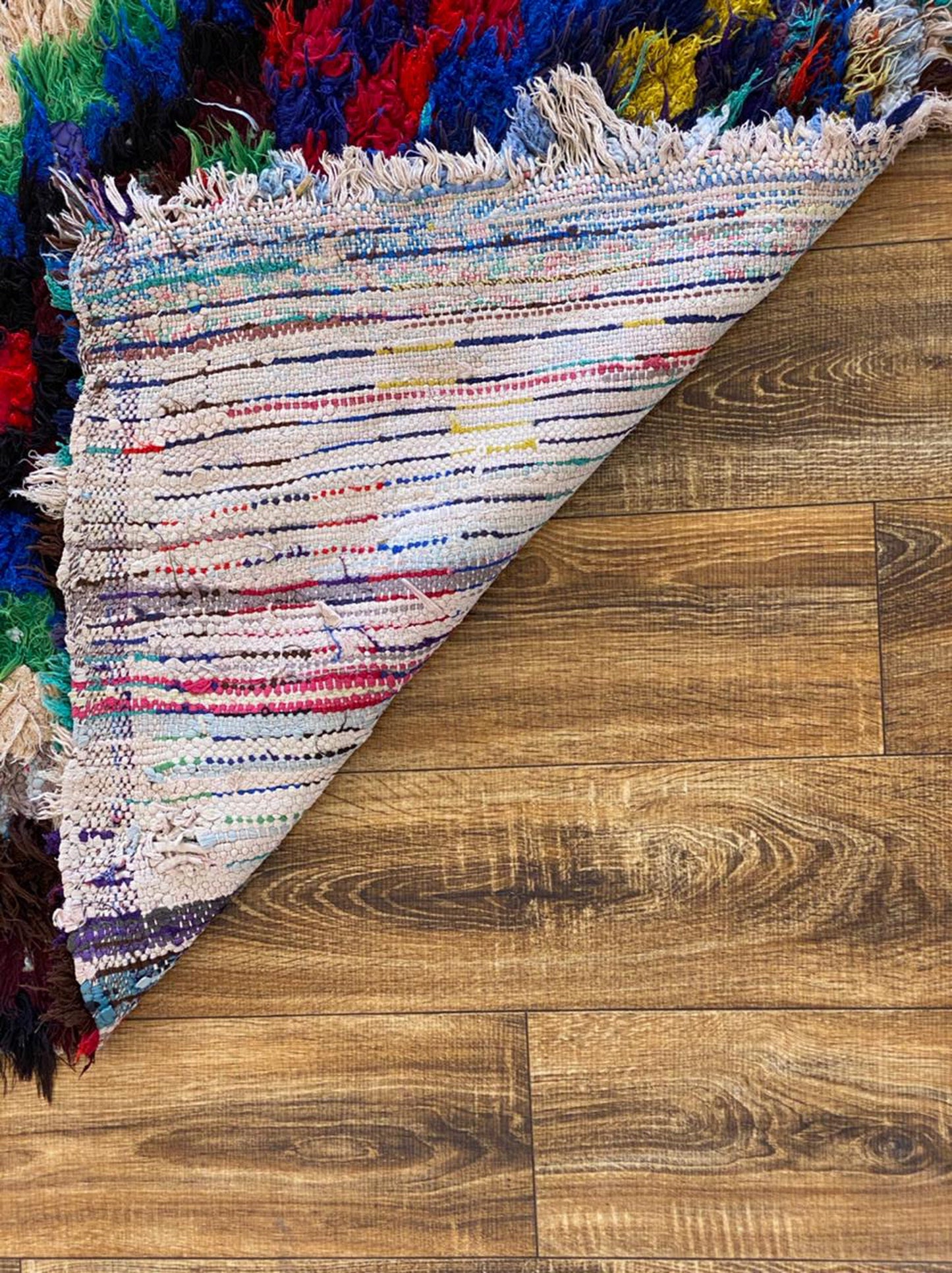 3x9 Checkered Colorful Moroccan Rugs, Berber runner Rug.