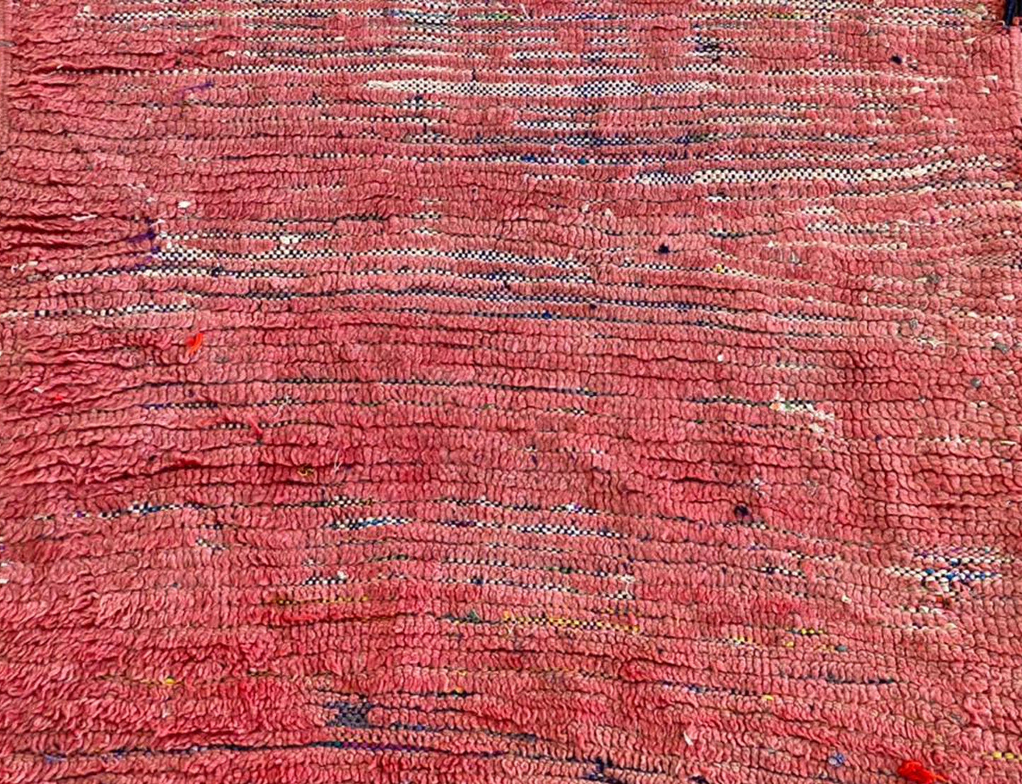 Moroccan Woolen runner Rug, 3x9 Faded Red Vintage Berber Rugs.