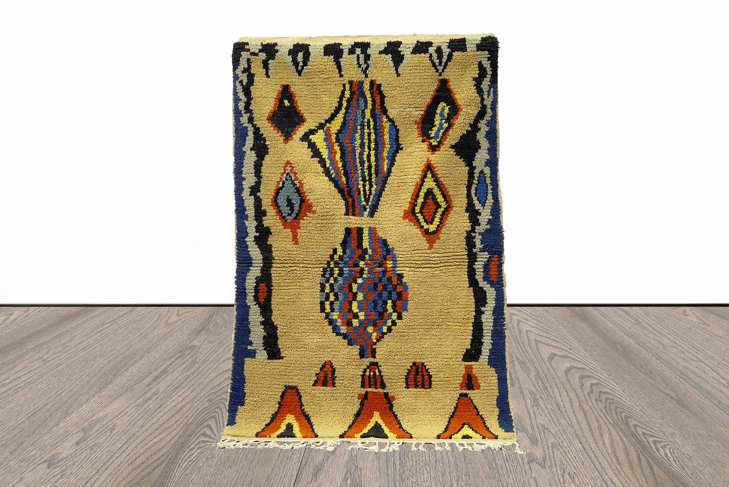 6x4 Feet Berber Moroccan Shag Area Rug.