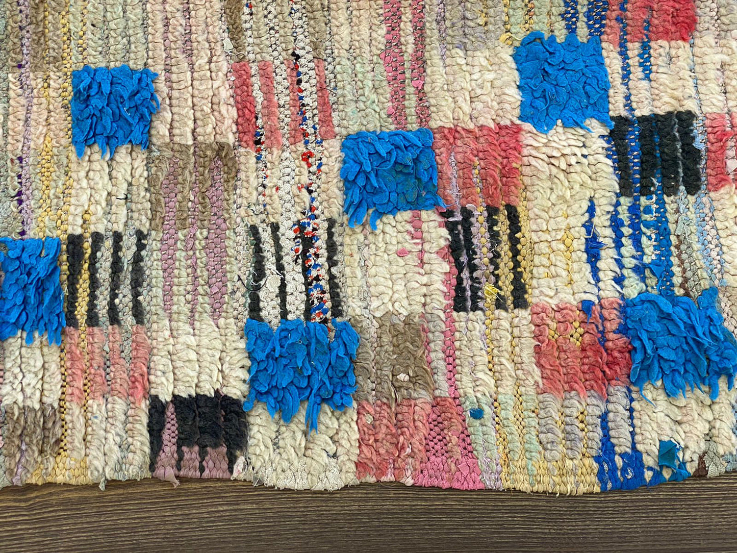 10x3 Feet Colorful checkered Vintage Runner Rug.