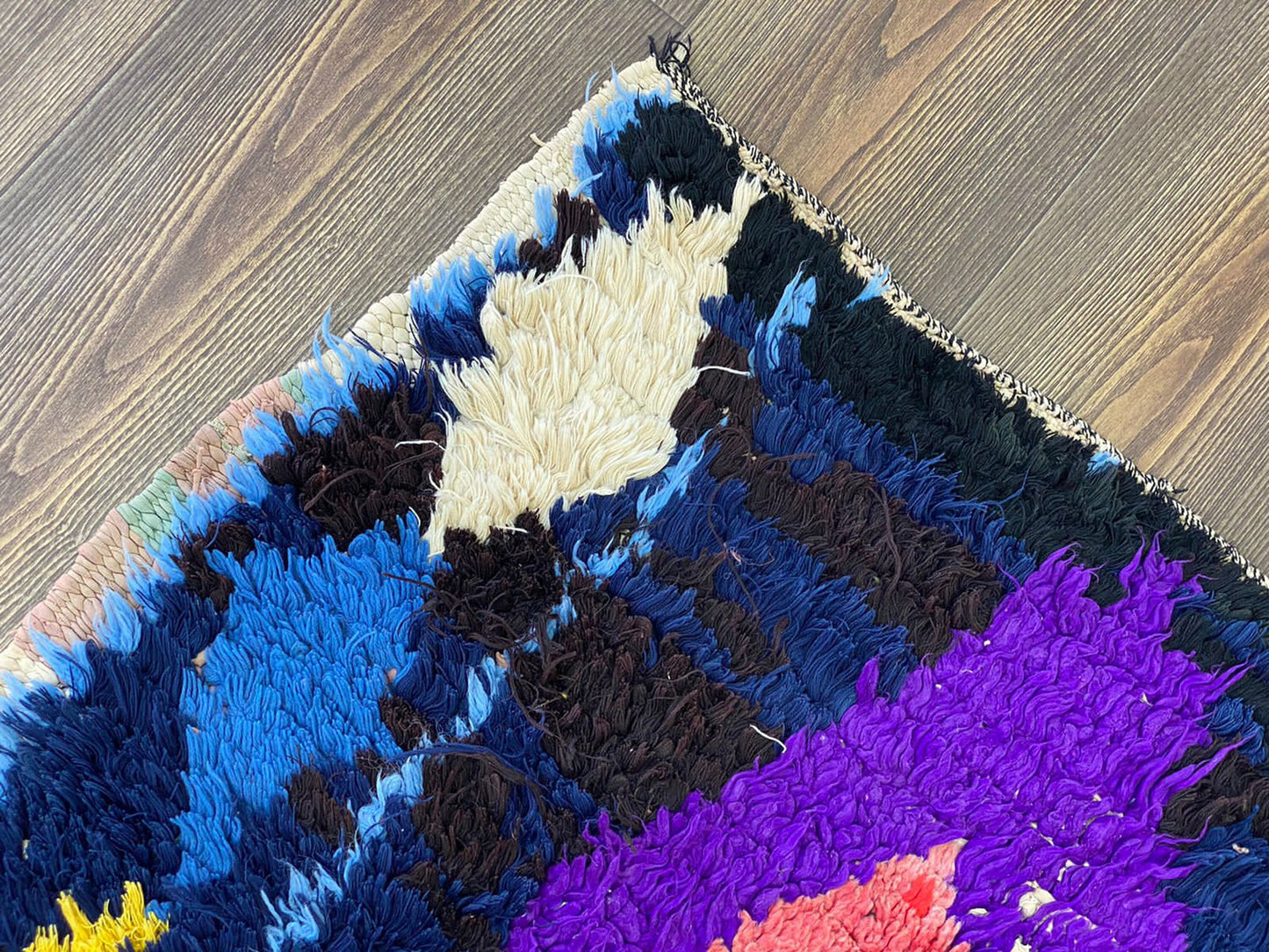 2x8 Feet Berber Moroccan Colorful Vintage Runner Rug.