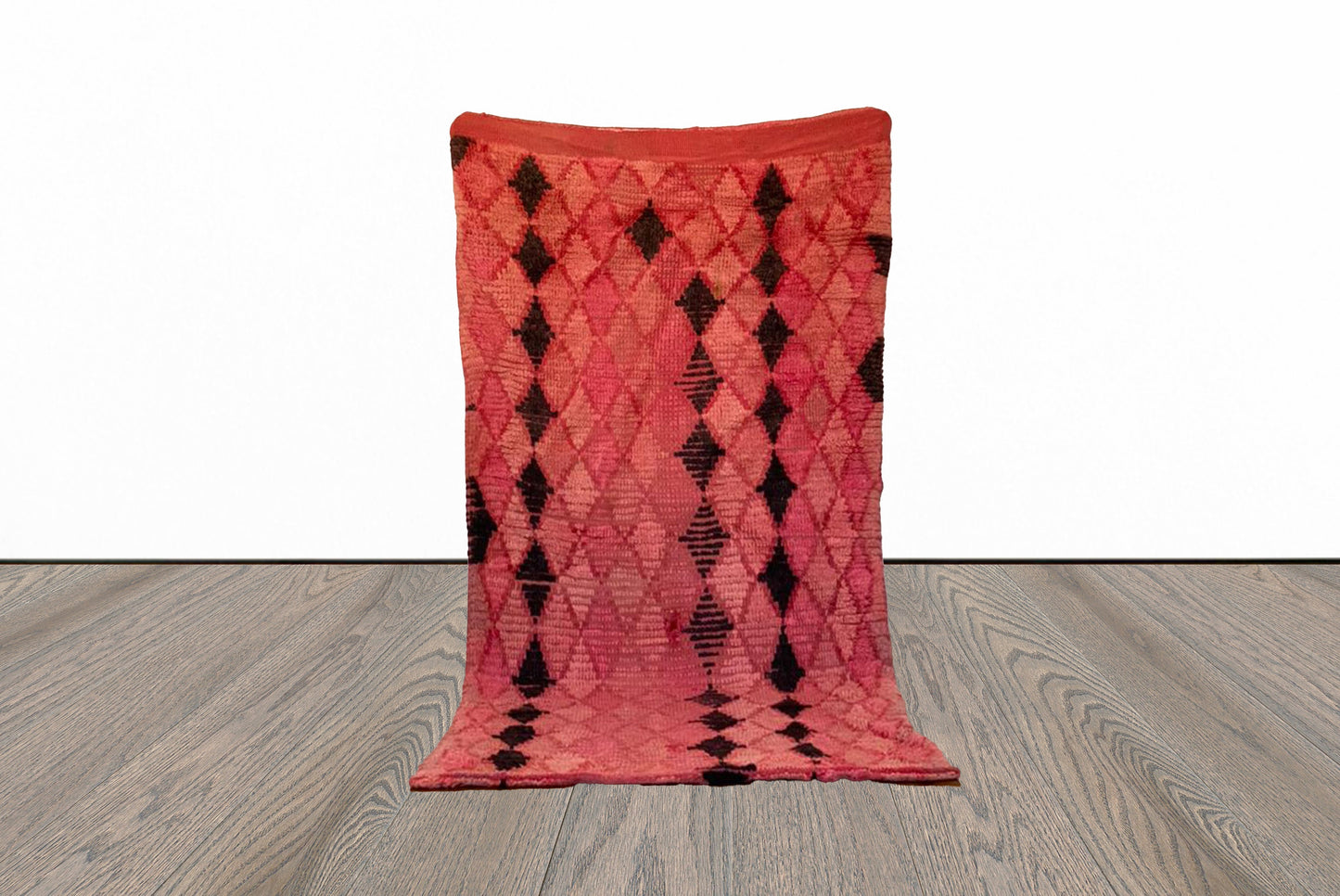 4x7 Large Vintage Moroccan Berber woven Diamond area Rug 4x7.